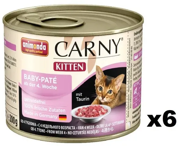 Animonda Cat Carny Kitten Baby Pate 6x200g (Rabatt für Stammkunden 3%)