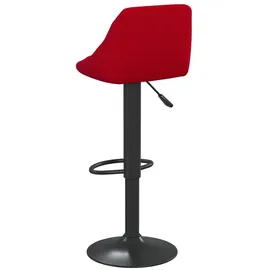 vidaXL Barhocker Weinrot Samt