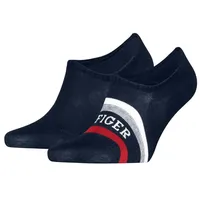 Tommy Hilfiger Füßlinge mit elastischem Rippenbündchen im 2er-Pack, Marine,