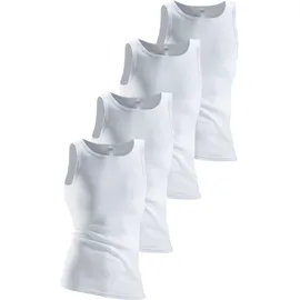 CLIPPER Unterhemd (4 St.), aus Doppelripp, Tanktop, Unterziehshirt Gr. 7 (7), weiß, , 214608-7