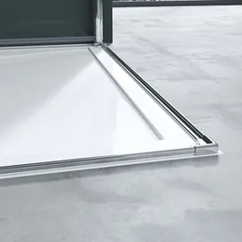 mai & mai Duschkabine Falttür 180° Klarglas 100x80x190cm ESG Klappbar Faltbar Duschtür Lotus-effekt NANO Eckeinstieg R26 - Mai&mai