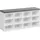 VASAGLE Schuhbank 104 x 48 x 30,3 cm gepolstert / weiß