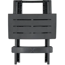 Spetebo Kunststoff Klapptisch Adige 45 x 43 cm - anthrazit - Garten Beistelltisch klappbar