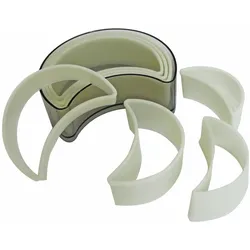 Schneider - Ausstechersatz Halbmond, glatt 7-teilig, Material: Nylon, hitzebeständig bis +160°C