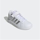 adidas Grand Court Court Elastic Lace and Top Strap Shoes White