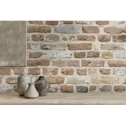 Vliestapete A.S. CRÉATION "Bricks & Stones Backstein Steinoptik", braun (braun beige grau), B:0,53m H:0,01m L:10,05m, Vlies, Vinyl, Tapeten, Steintapete Backstein Tapete Tapeten Wohnzimmer Schlafzimmer Küche