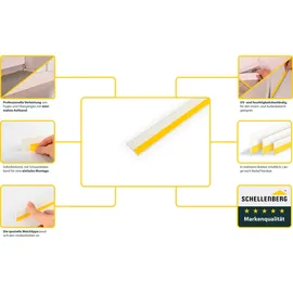 Schellenberg Kunststoff-Flachleiste, weiß, selbstklebend, 2,5 mm Stärke, 1,5 m Länge, Breite", 50 mm