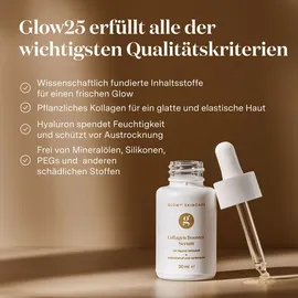 Glow25 Glow25® Collagen Booster Serum [30ml] - Flüssigkeit mit Peptid-Wirkstoff und Hyaluron 30 ml