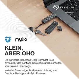 Seagate Ultra Compact 2 TB USB-C Dunkelgrau STMX2000400