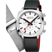 Mondaine Cushion MSL.41410.LBV.SET Edelstahl 41 mm