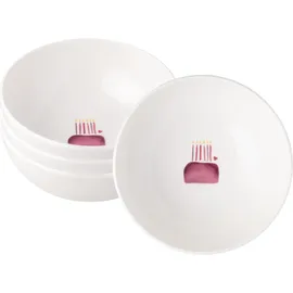Villeroy & Boch With Love Müslischale ø 16,9 cm Happy Birthday 4er Set