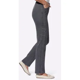 Classic Basics Bequeme Jeans CLASSIC BASICS, Damen, Gr. 19, Kurzgrößen, schwarz (anthrazit, grau, denim), 81% Baumwolle, 17% Polyester, 2% Elasthan, unifarben, lang, Jeans