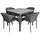 VCM ebuy24 Gartentisch Schwarz und Schwarz