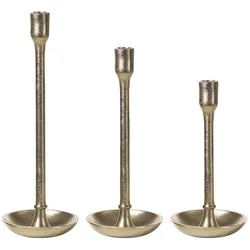 Kerzenständer Aluminium gold 3er Set LIWUNG