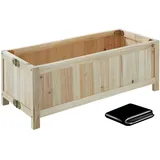 Tectake tectake® Hochbeet, klappbar, natürliches Tannenholz, 70 x 30 x 25 cm, Belastbarkeit 50 kg
