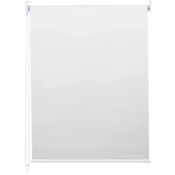 Rollo MCW-D52, Fensterrollo Seitenzugrollo Jalousie, Sonnenschutz Verdunkelung blickdicht 80x230cm ~ weiß
