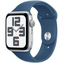 Apple Watch SE 2024 GPS 44 mm Aluminiumgehäuse Silber, Sportarmband Denim M/L