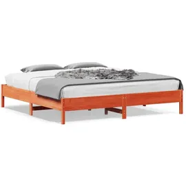 vidaXL Massivholzbett 180 x 200 cm Braun