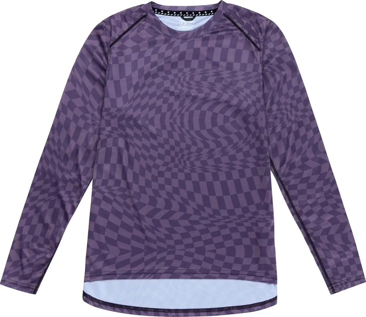 Troy Lee Designs Lilium LS Twisted Checkers Ladies Fiets Jersey, donkerrood, S Voorvrouw