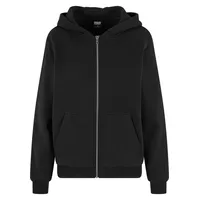 URBAN CLASSICS Fluffy Zip Hoody Sweatshirt, black | Gr.: