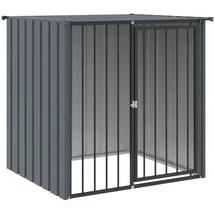 vidaXL Hundehütte mit Dach 110 x 103 x 109 cm Stahl Schwarz