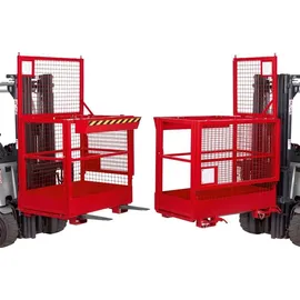 R+R INDUSTRIETECHNIK Arbeitskorb Stahl 1200x800x1950mm Feuerrot
