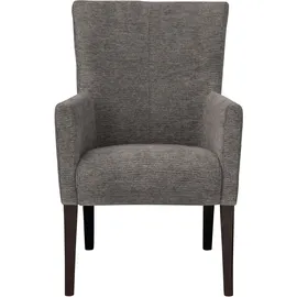 Home Affaire Esszimmerstuhl HOME AFFAIRE "King", grau (graubraun, buche wenge), B:60cm H:92cm T:65cm, 100% Polyester, Stühle, Esszimmerstuhl, Polsterstuhl, Armlehnstuhl, Gestell Massivholz