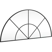 vidaXL Wandspiegel Schwarz 100x50 cm Gewölbt Eisen