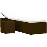 vidaXL Sonnenliege 200 x 63 x 40 cm Braun
