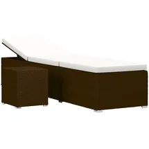 vidaXL Sonnenliege 200 x 63 x 40 cm Braun