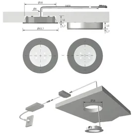 HS Rowe Eco Spot 10er Set Edelstahl Optik