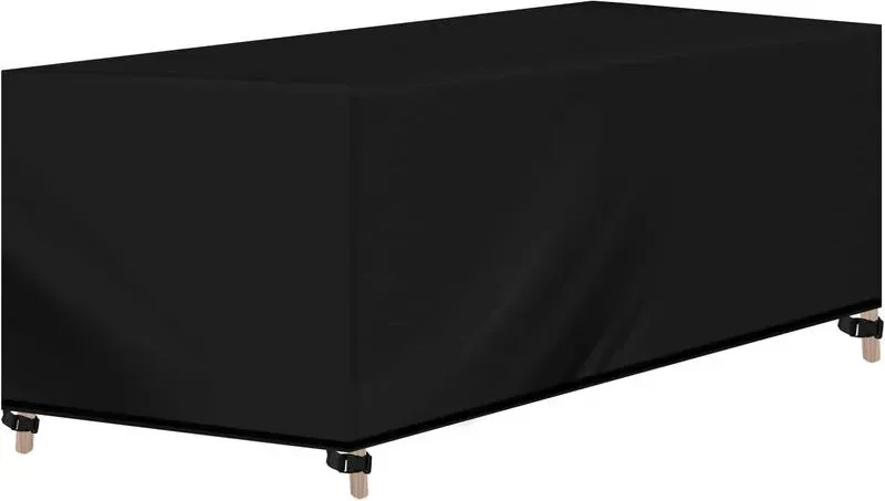 WOLTU Gartenmöbel Abdeckung in Oxford 420D, Outdoor Abdeckung mit Kordelzug, Wasserabweisend Winddicht Anti-UV, Abdeckung für Gartentisch und Stühle, 170x95x74 cm Schwarz