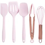 Zerodeko 5stücke Silikon-backwerkzeug-Set Mit Für Küche Backen Schneebesen Spatel Schaber Zange Für Haushalt Kochen