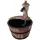 Outsunny Gartenbrunnen Fassbrunnen beige
