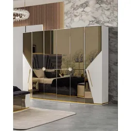 JVmoebel Kleiderschrank Designer 60 x 226 x 278 cm Weiß