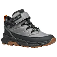 GEOX J FLEXYPER PLUS BOY Ankle Boot, Grey/Black, 32