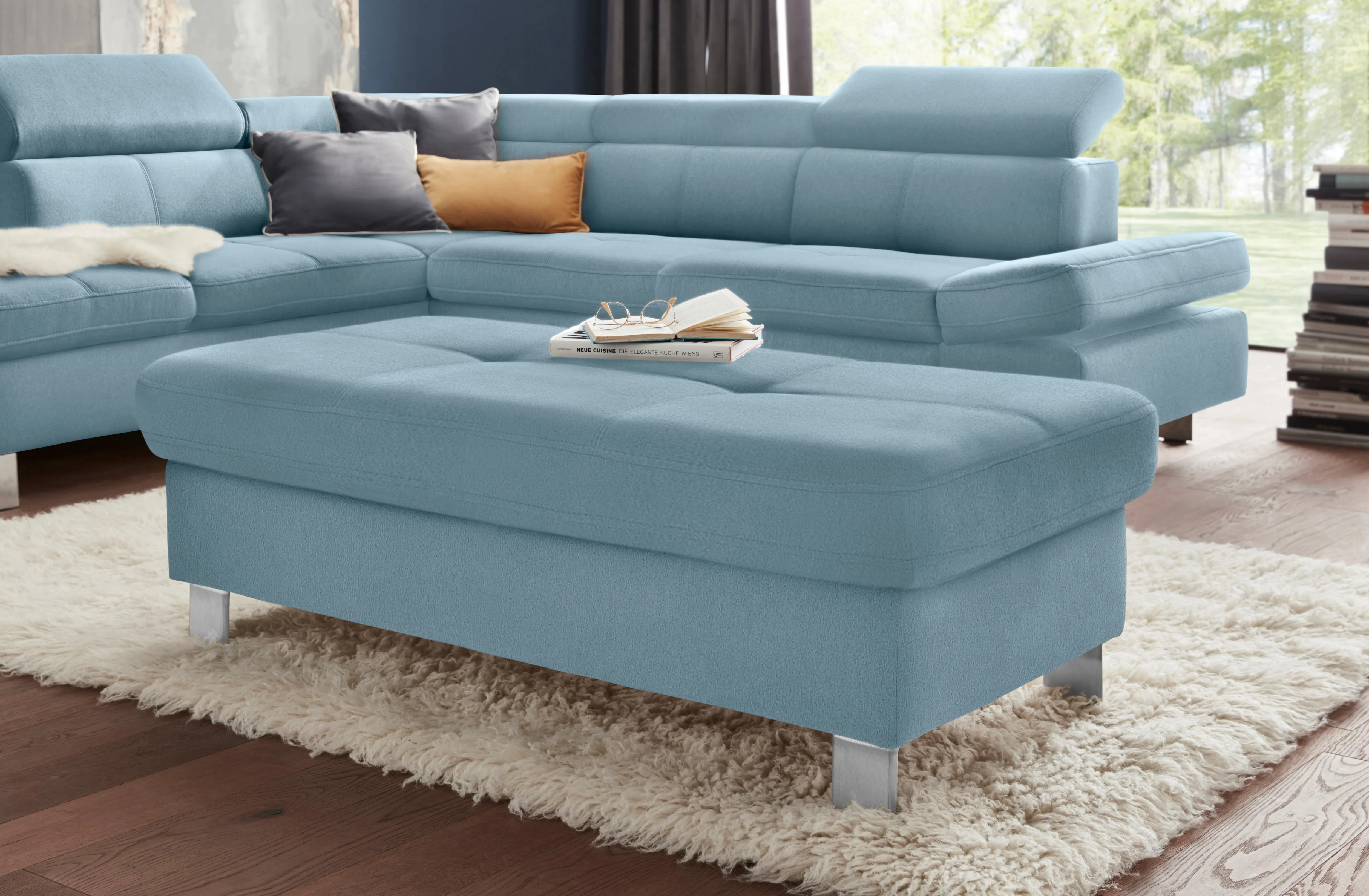 exxpo - sofa fashion Hocker exxpo - sofa fashion blau