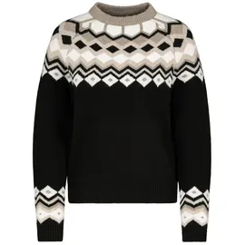 Eight2Nine Pullover Sweatshirt Winter Muster Schwarz S