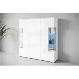 INOSIGN Highboard »Kenia«, (1 St.), Modernes Highboard, mit Glastüren, Breite 135 cm weiß