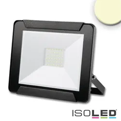 ISOLED Outdoor LED Fluter 30W, warmweiß, schwarz, IP65, drehbar und schwenkbar, 3000K 2400lm 120° ISO-113360