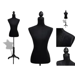 vidaXL Schneiderpuppe Damenbüste Schneiderpuppe Büste Torso Angezogen Mannequin Schwarz schwarz