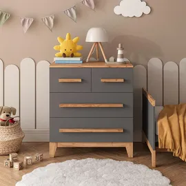 VitaliSpa Kommode Malia 80 x 88 x 53,4 cm Grau/Artisan