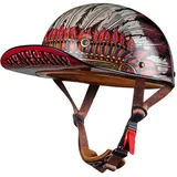 Motorrad Halbschalen Halbhelm Halbschalenhelm Baseballmütze-Helm Baseball Cap Motorradhelm Mit ECE-Zulassung Cruiser Chopper Scooter Helm Für Bike Cruiser Chopper Moped Scooter B,L