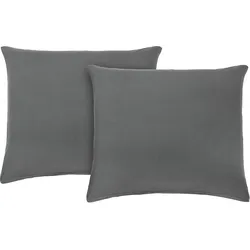 Kissenhüllen-Set Basic Anthrazit, 2 Stück