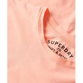 Superdry Classic Essential Kurzarm-T-Shirt Washed Dry Fluro Orange L