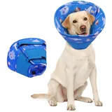 Hjumarayan Halskrause Hund Weich - Hundekragen Leckschutz, Schutzkragen Hund Wasserdicht Kragen nach OP, Leicht Trichter Verhinderung von Wunden Leckt oder Kratzt (Dunkelblau L)