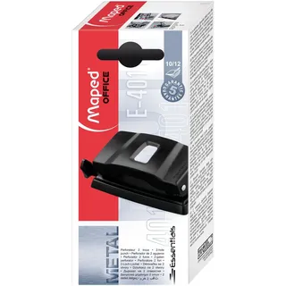 Maped Locher Essential aus Metall 12 Blatt, schwarz