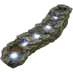 ACQUAARTE Gartenbrunnen "Wasserspiel BREMBO", transparent (natürlich), Wasserspiele, Komplettset mit LED-Beleuchtung, Pumpe und Anschlussmaterial