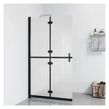vidaXL Faltbare begehbare Duschwand ESG-Glas mattiert 80x190 cm