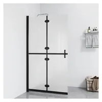 vidaXL Faltbare begehbare Duschwand ESG-Glas mattiert 80x190 cm